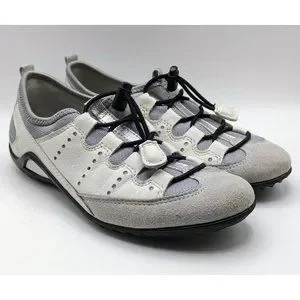 Ecco Shoes Ecco Vibration Ii Shoe Ladies Togel Sneakers White Gray Bungee Size 35 Us 5 Poshmark